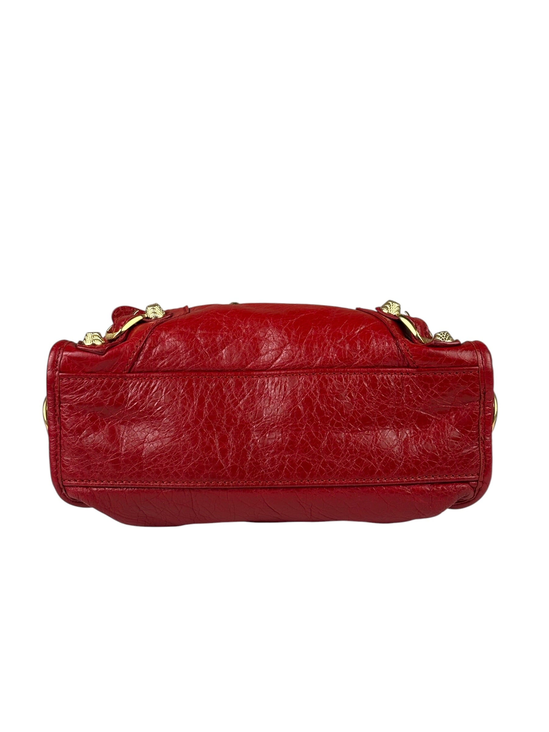 Balenciaga Red Calfskin Mini Le City Bag