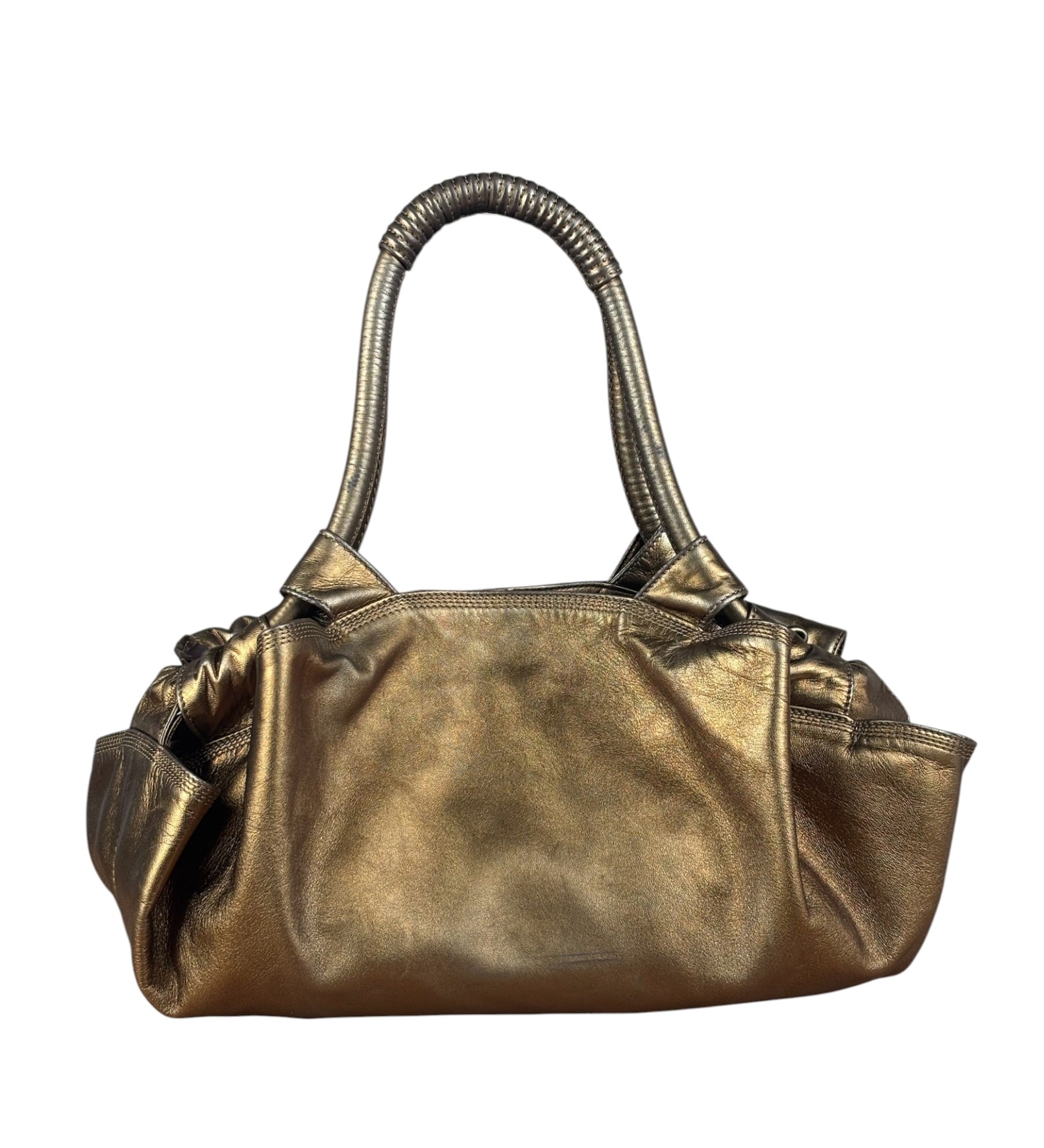 Loewe Vintage Metallic Brown Nappa Aire Hobo Tote Bag