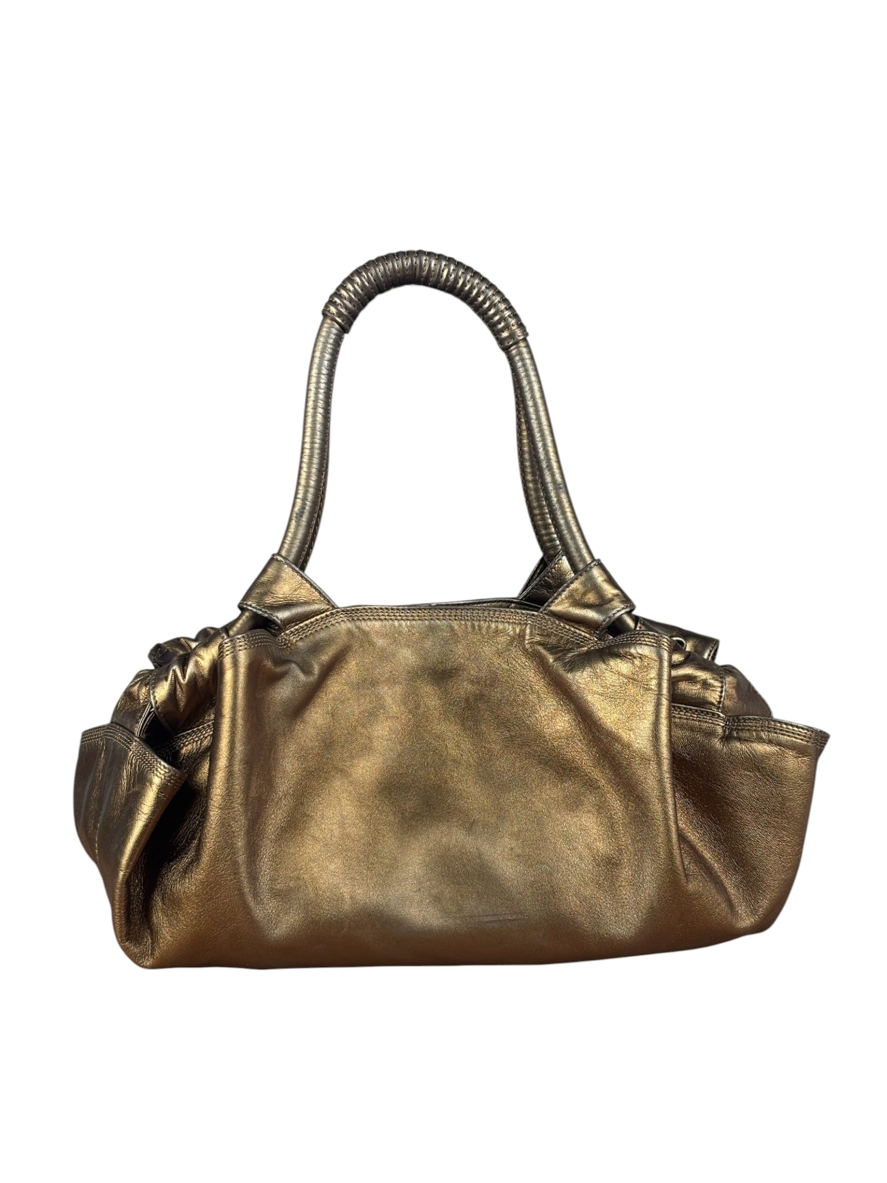 Loewe Vintage Metallic Brown Nappa Aire Hobo Tote Bag