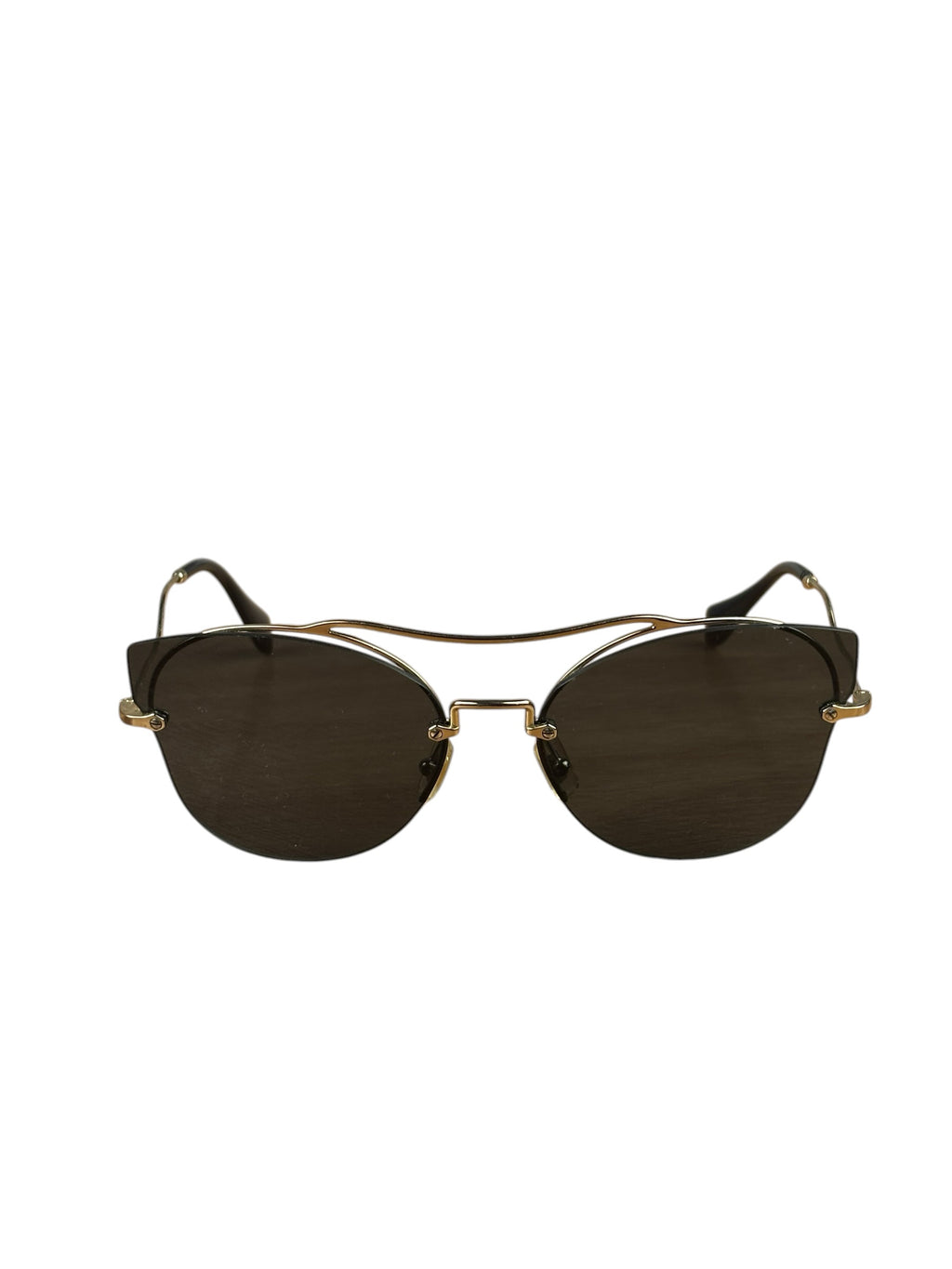 Miu Miu SMU526 Rimless Geometric Aviator-Style Sunglasses