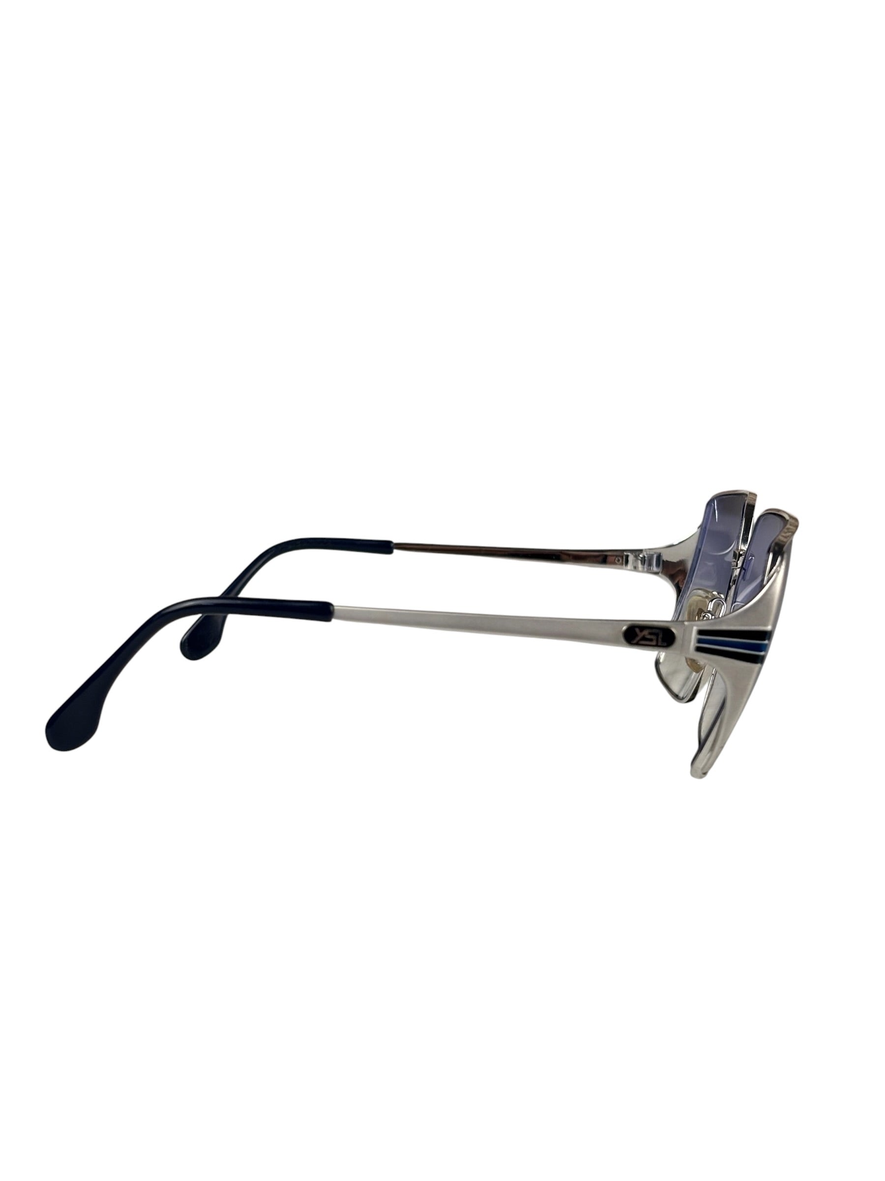 YSL Silver Square Frame Sunglasses