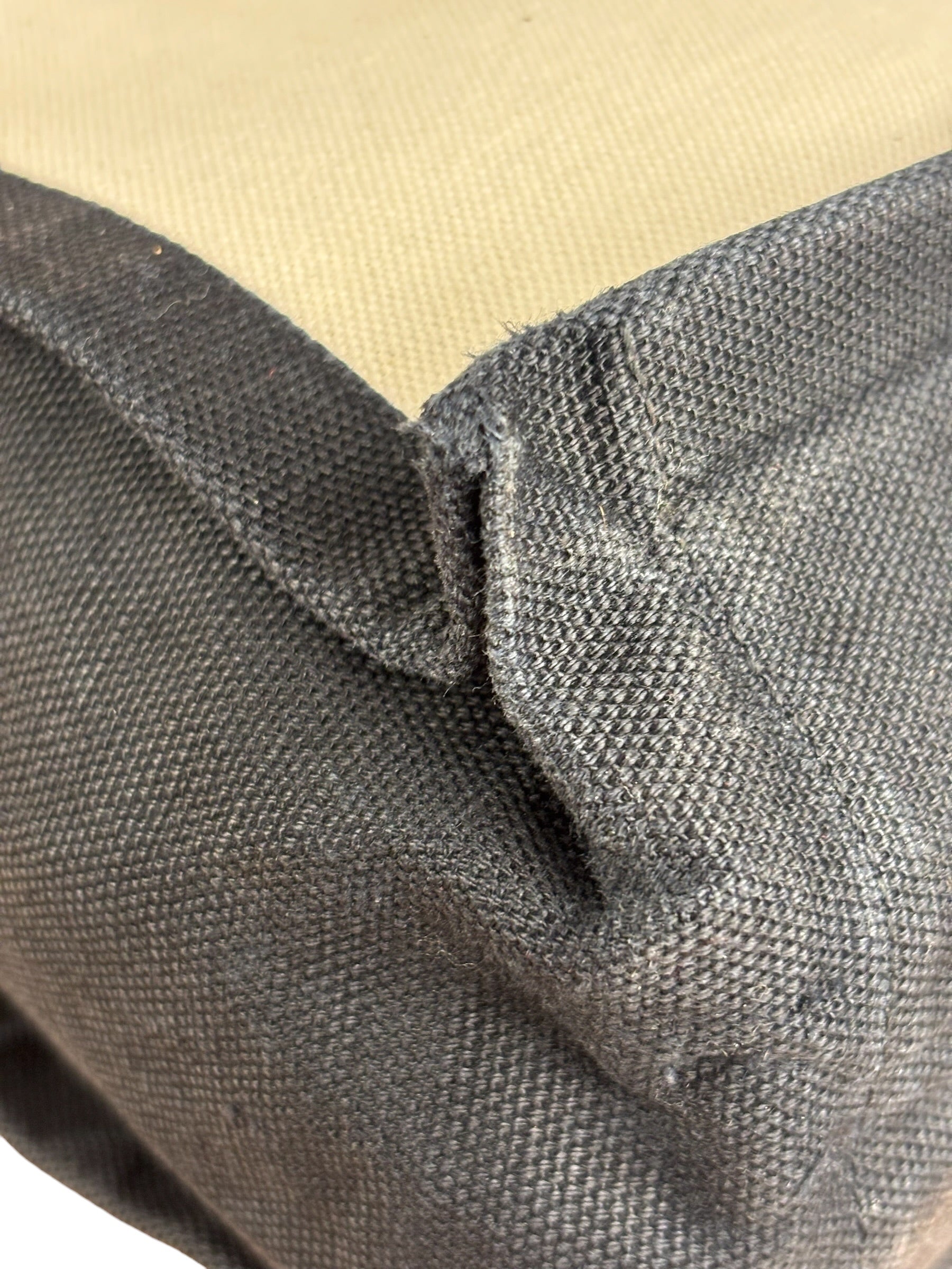 Saint Laurent Beige/Black Rive Gauche Canvas Tote Bag