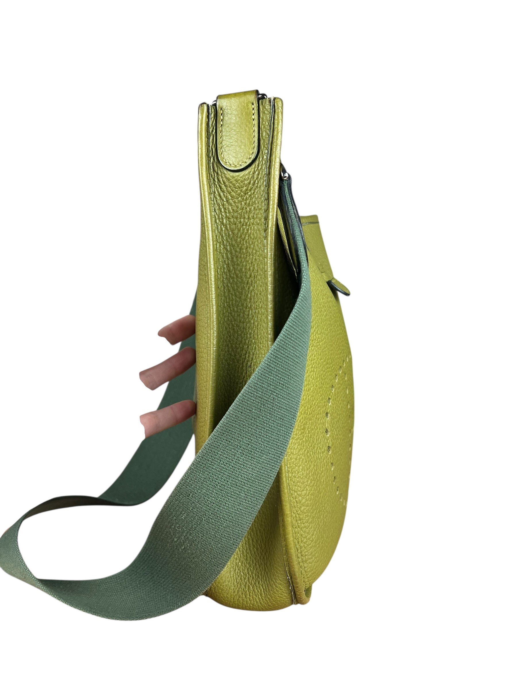 Hermes Taurillon Clemence Evelyne Green