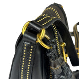 Gucci Black Leather Snaffle Bit Shoulder Bag