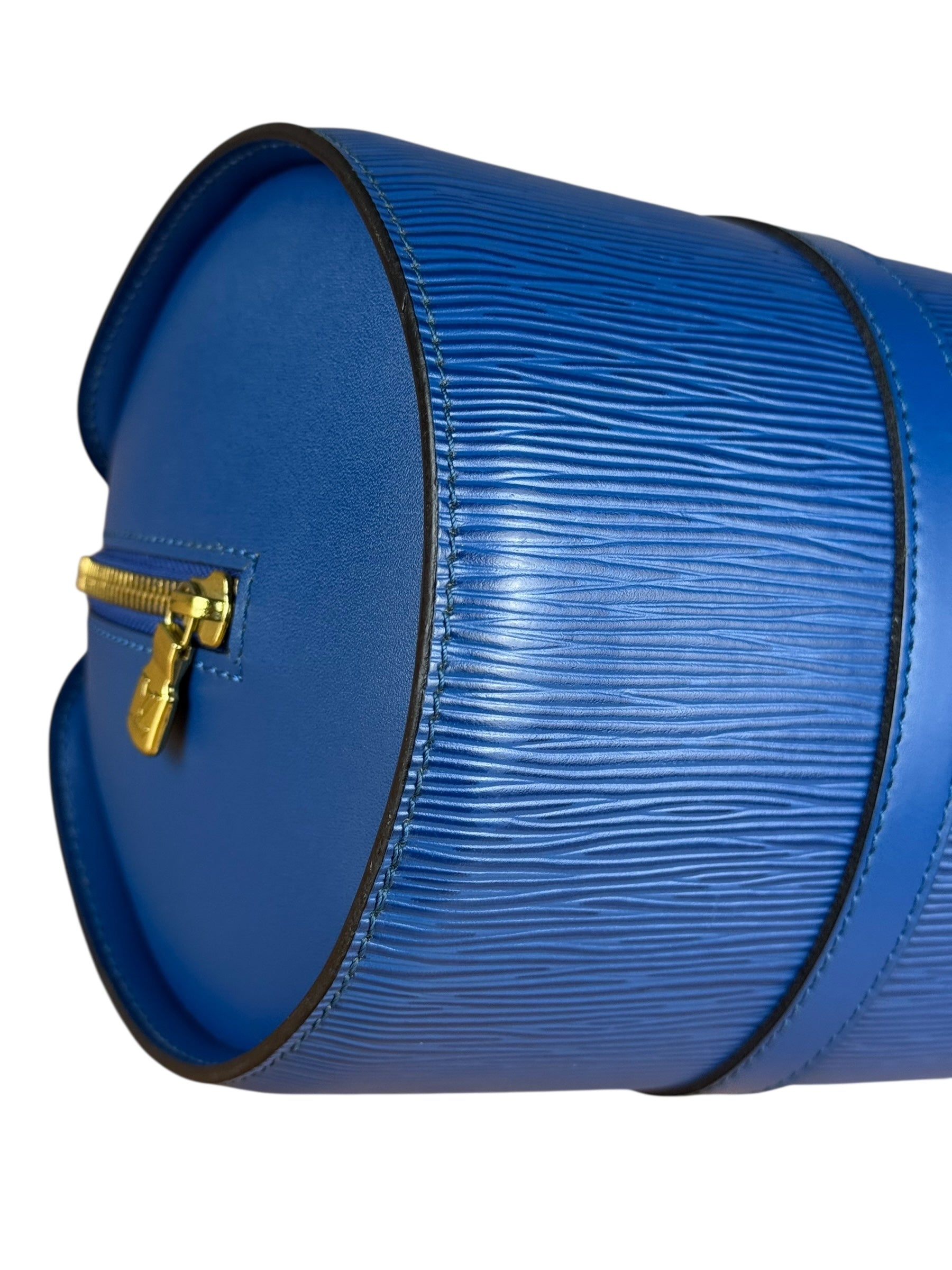 Louis Vuitton Blue Epi Soufflot Handbag