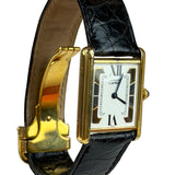 Cartier Must De Tank Tri Color Black Strap