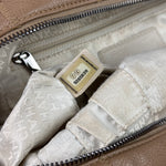 Chanel Beige Leather Chocolate Bar Bowler Bag 2004