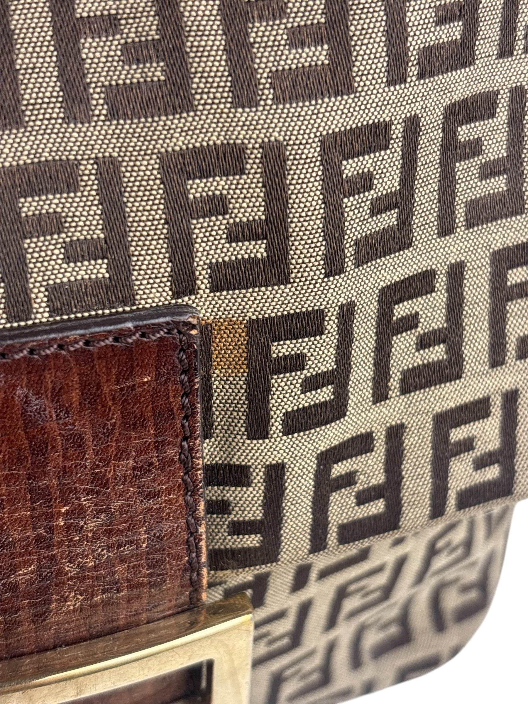 Fendi Canvas Monogram Zucchino Shoulder bag