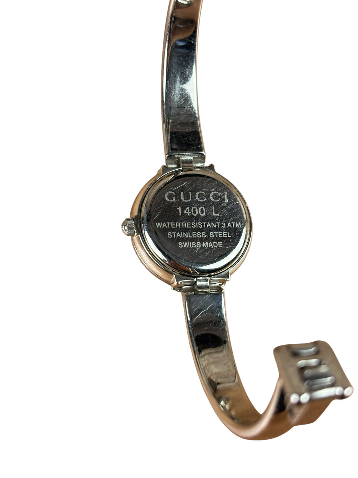 Gucci 1400L Black Dial Bangle Band