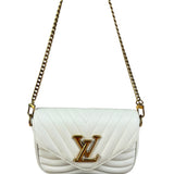 Louis Vuitton White Leather New Wave Multi Crossbody Pochette