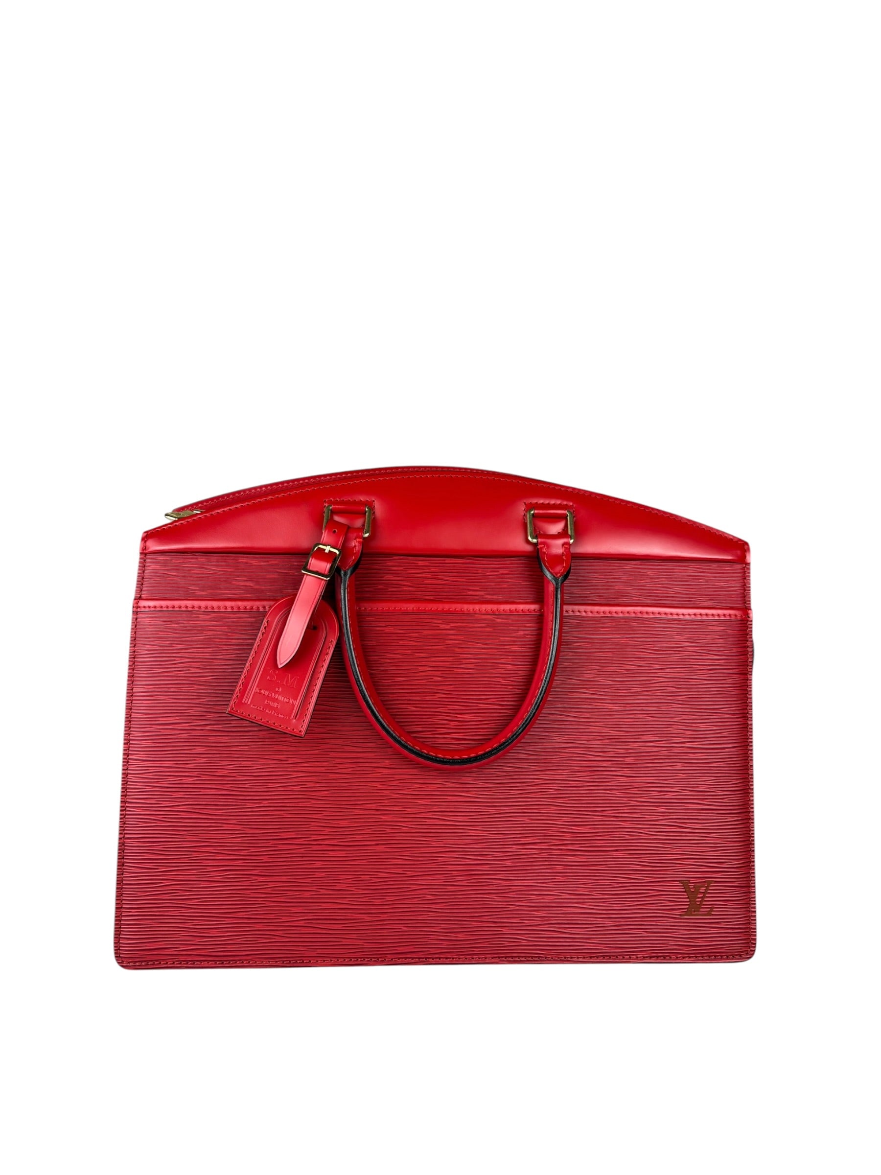 Louis Vuitton Vintage Castillian Red Epi Leather Riviera Handbag