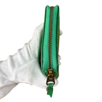 Comme Des Garcons Green Zip Around Wallet