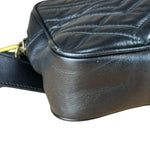 Gucci GG Black Chevron Leather Belt Bag