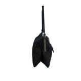Fendi Black Leather Trim Zucca Mamma Baguette