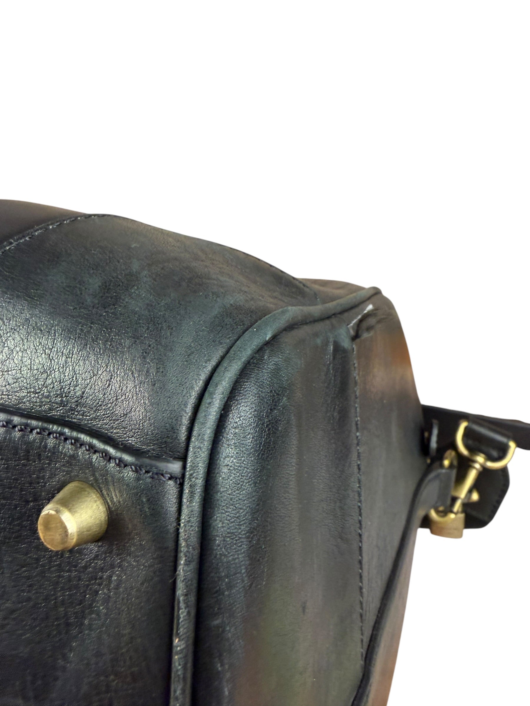 Coach Black Leather Large Duffle