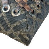 Fendi Zucca Whipstitch Baguette Shoulder Bag