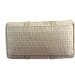 Fendi Vintage Beige Zucca Mini Boston Bag