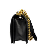Chanel Black Caviar Leather Boy Bag