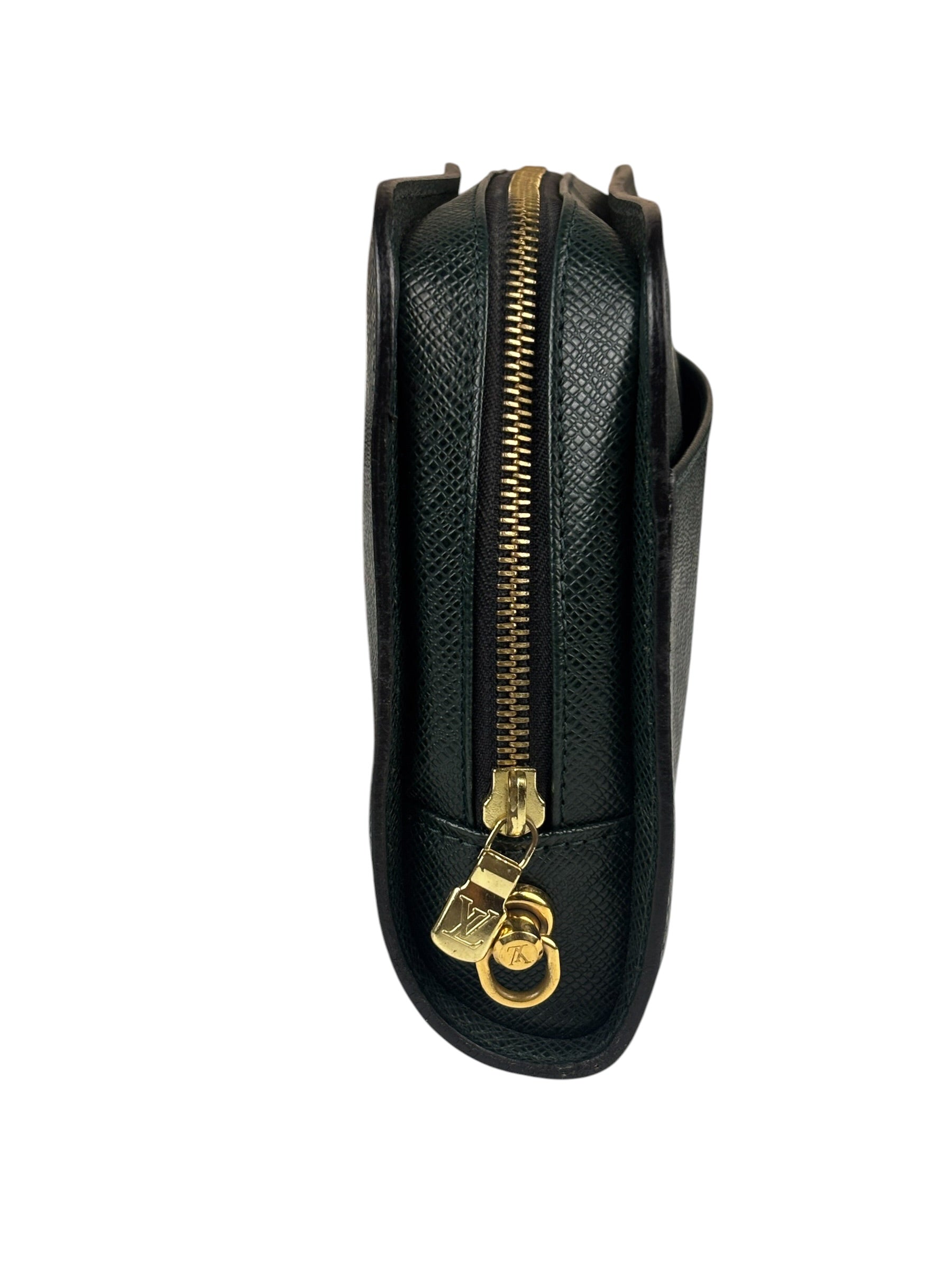 Louis Vuitton Green Taiga Leather Baikal Clutch