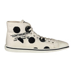 Prada Canvas Olka Dot High Top Point Sneakers
