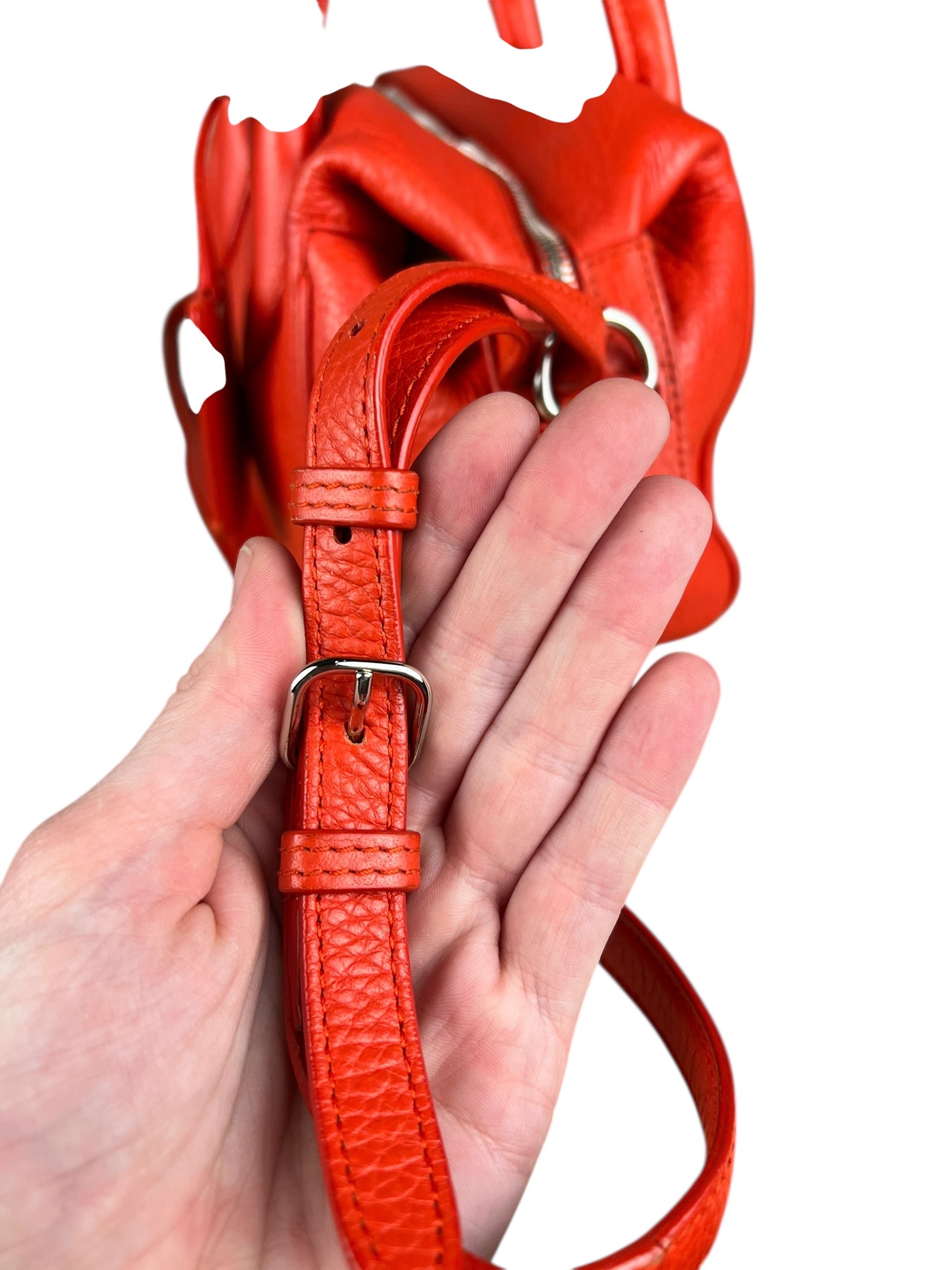 Balenciaga Red Leather Infanta Mini Boston Bag