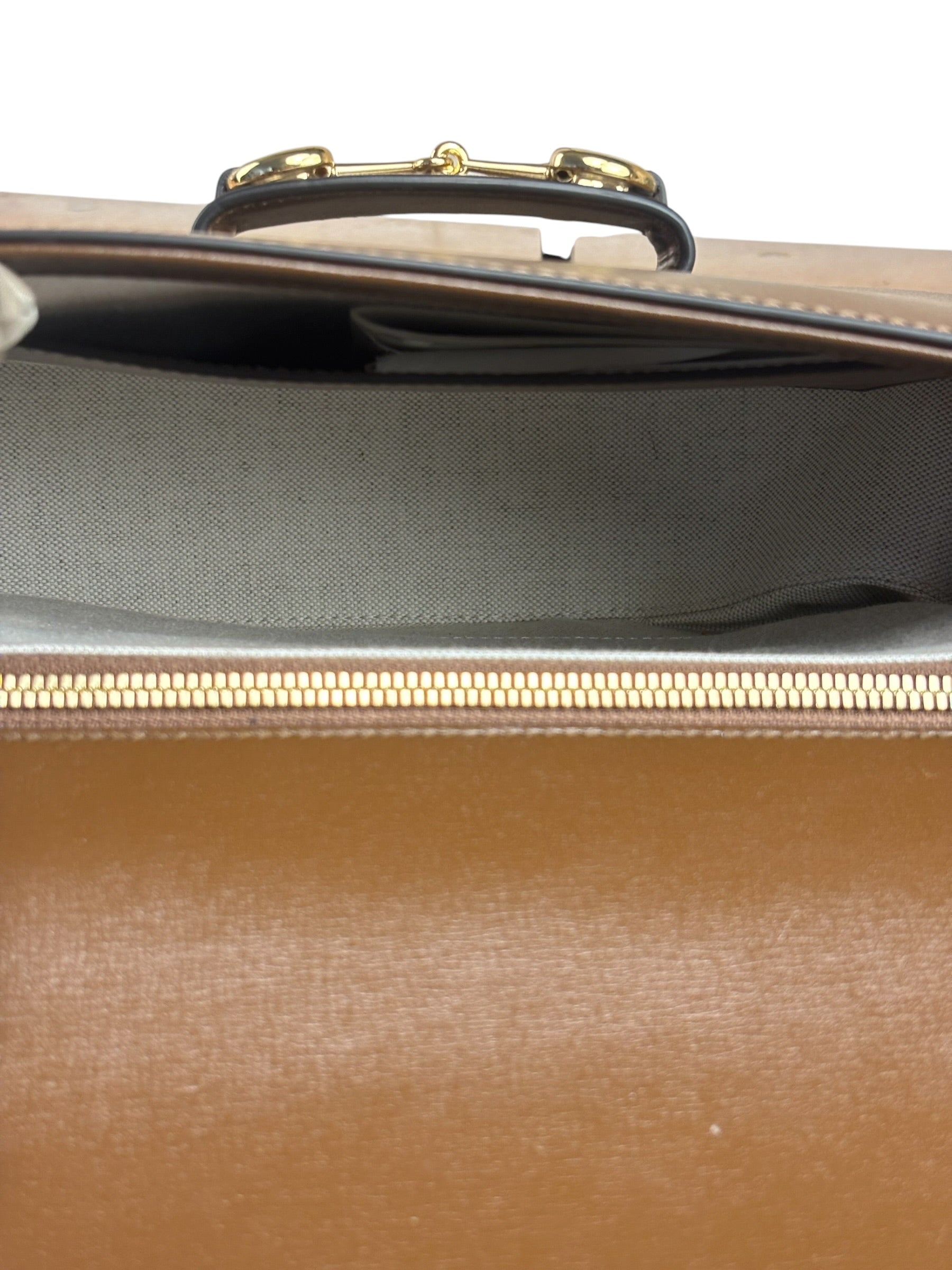 Gucci Tan Brown 1955 Horsebit Shoulder Bag