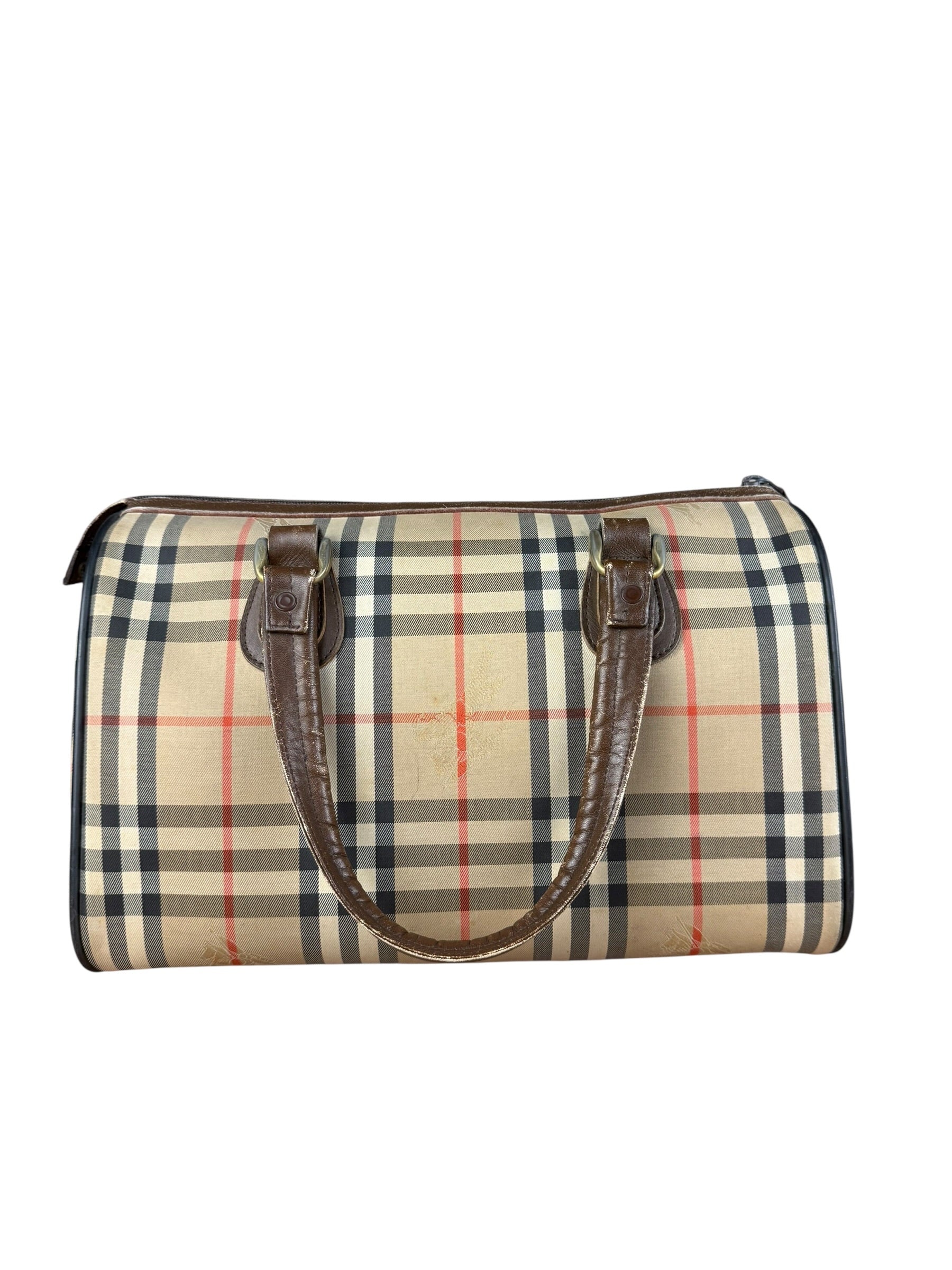 Burberry Vintage House Check Boston Bag