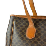 Celine Vintage Macadam Canvas Shoulder Tote