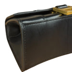 Balenciaga Black Leather Hourglass XS 2Way Handbag