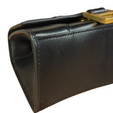 Balenciaga Black Leather Hourglass XS 2Way Handbag