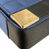 Chanel Bicolor Satin Chocolate Bar Flap Bag 2002