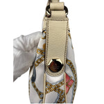 Gucci Vintage Printed Satin Silk Charmy Hobo Bag