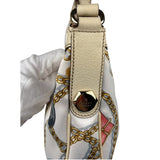 Gucci Vintage Printed Satin Silk Charmy Hobo Bag
