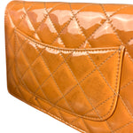 Chanel Orange Patent Leather Flap Wallet on Chain Bag