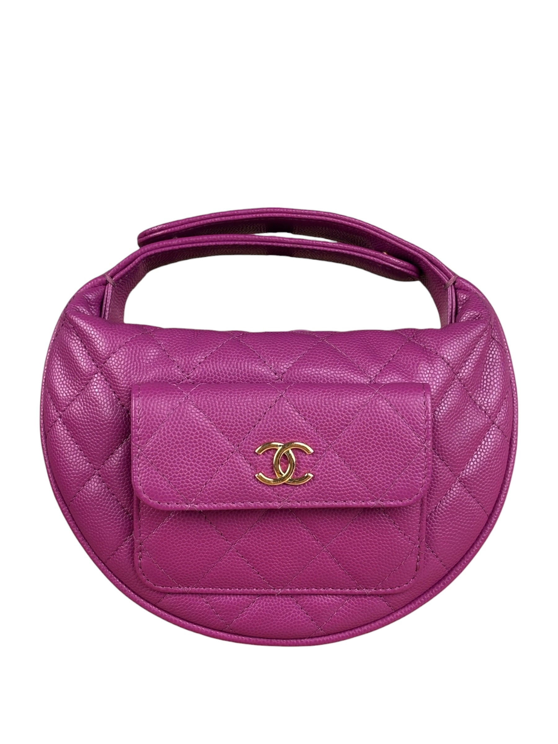 Chanel Caviar Polly Pocket Mini Hobo Bag 2023