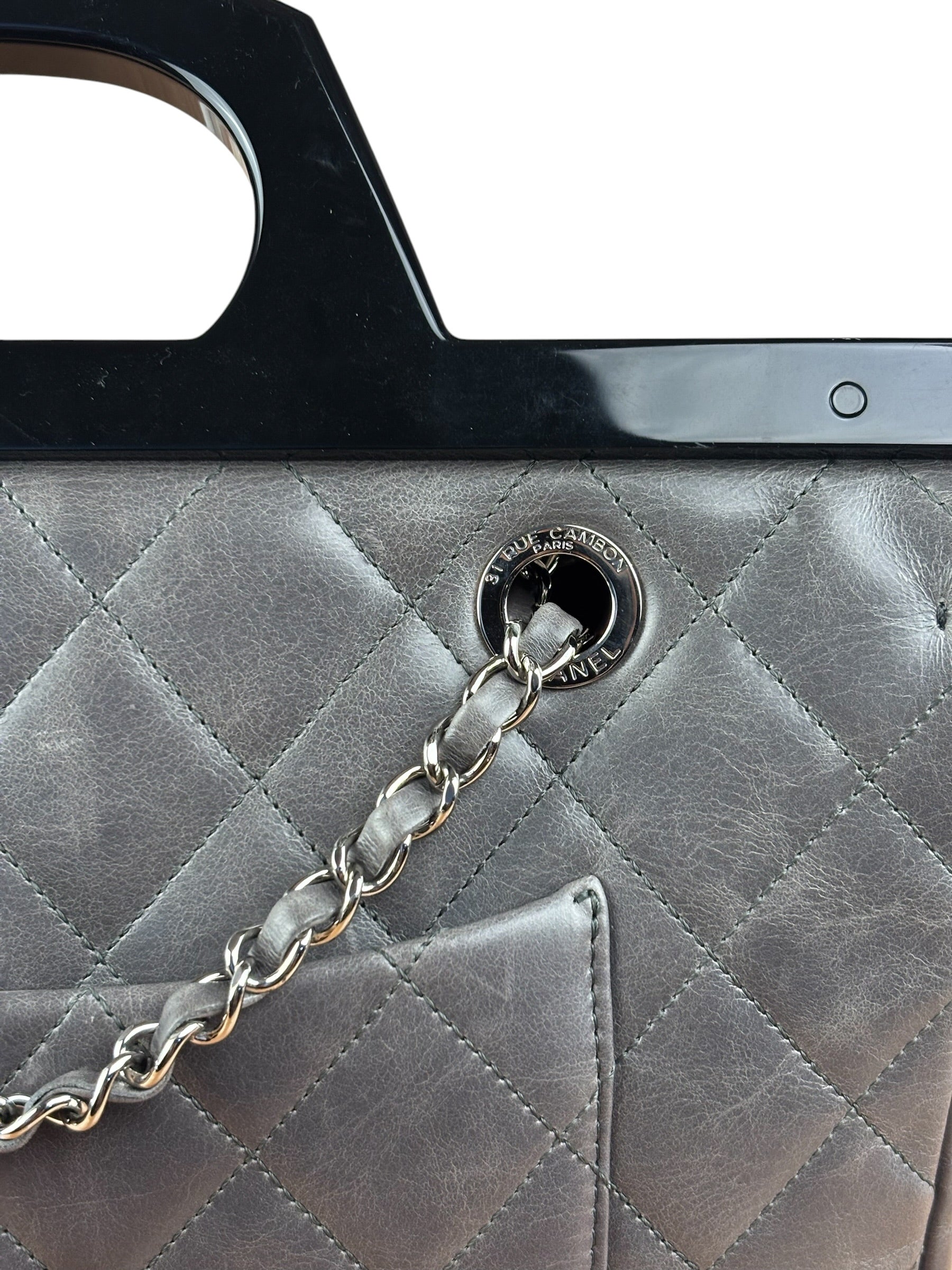 Chanel Dark Grey Cockpit Flap Shoulder Bag 2015