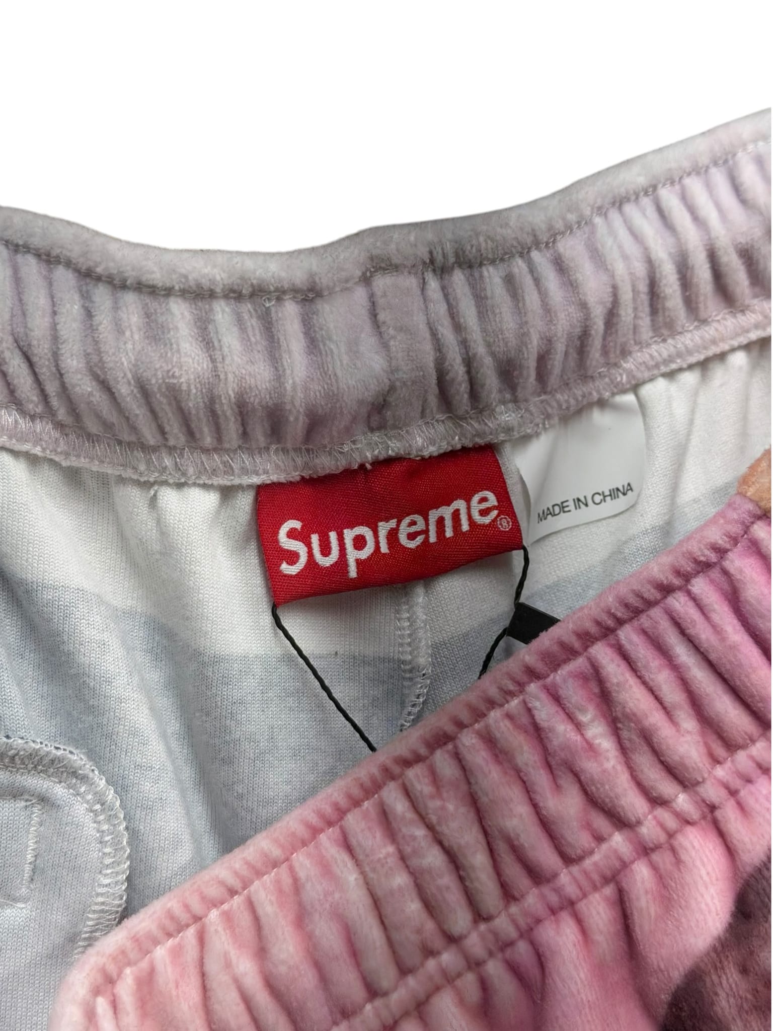 Supreme Geo Velour Shorts Pink