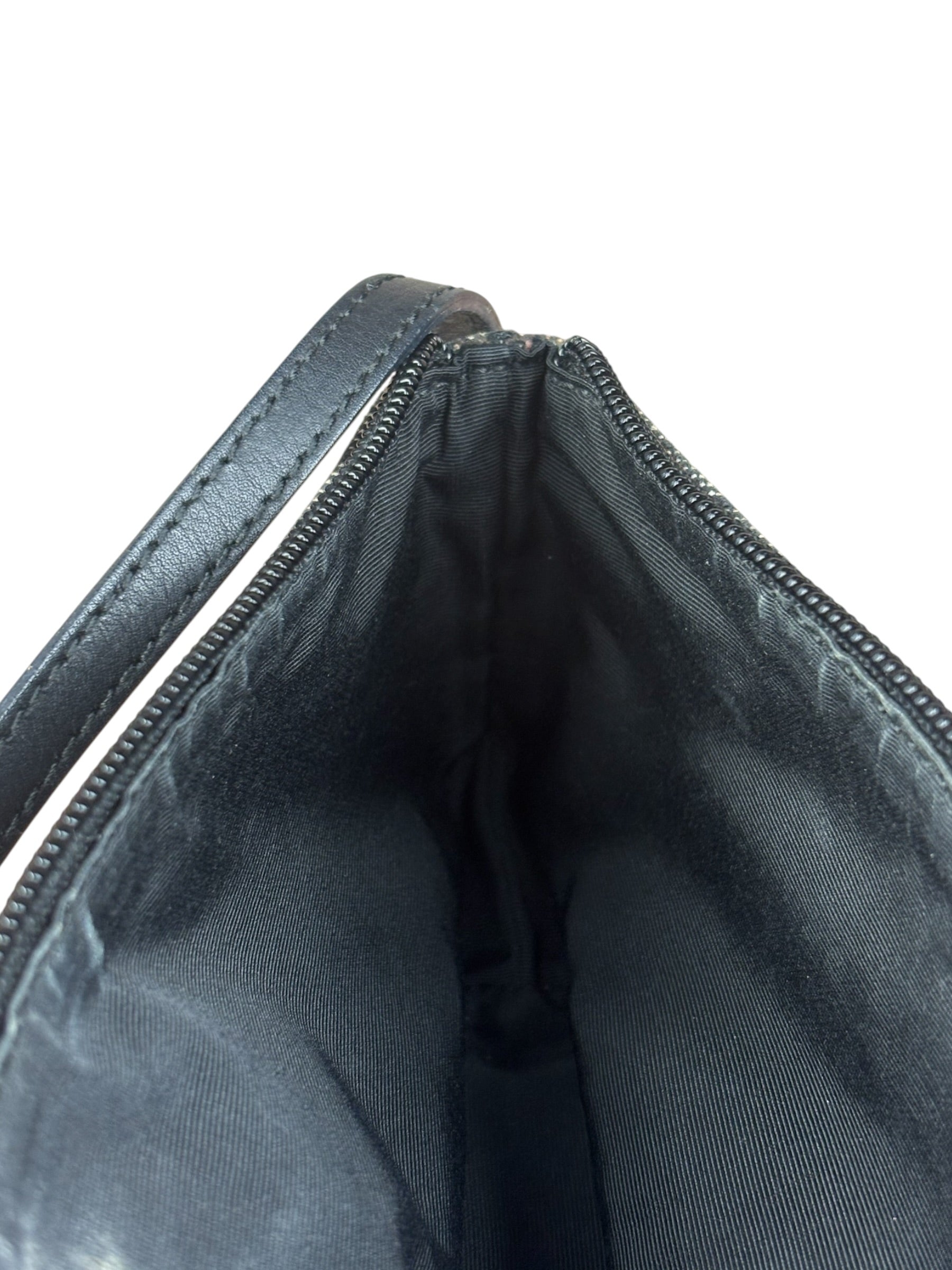 Gucci GG Black Canvas Pochette Handbag