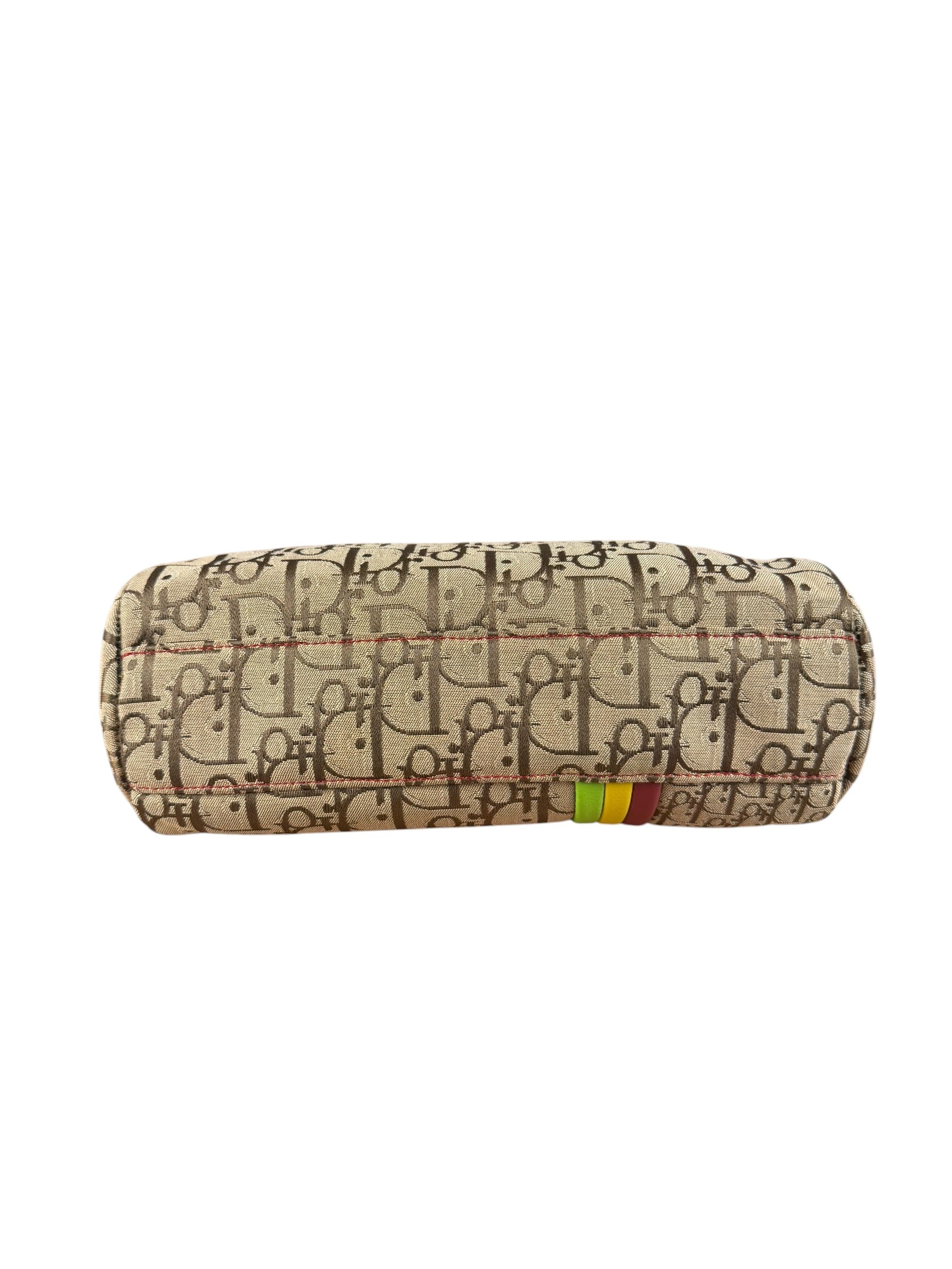 Christian Dior Vintage Trotter Canvas Rasta Crossbody Bag