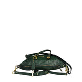 Coach Green Croc-Embossed Ashley Satchel Shoulder Bag