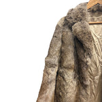 Vintage Mottled Brown Rabbit Fur Coat