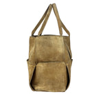 Bottega Veneta Brown Suede Maxi Intrecciato Arco Tote