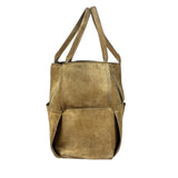 Bottega Veneta Brown Suede Maxi Intrecciato Arco Tote