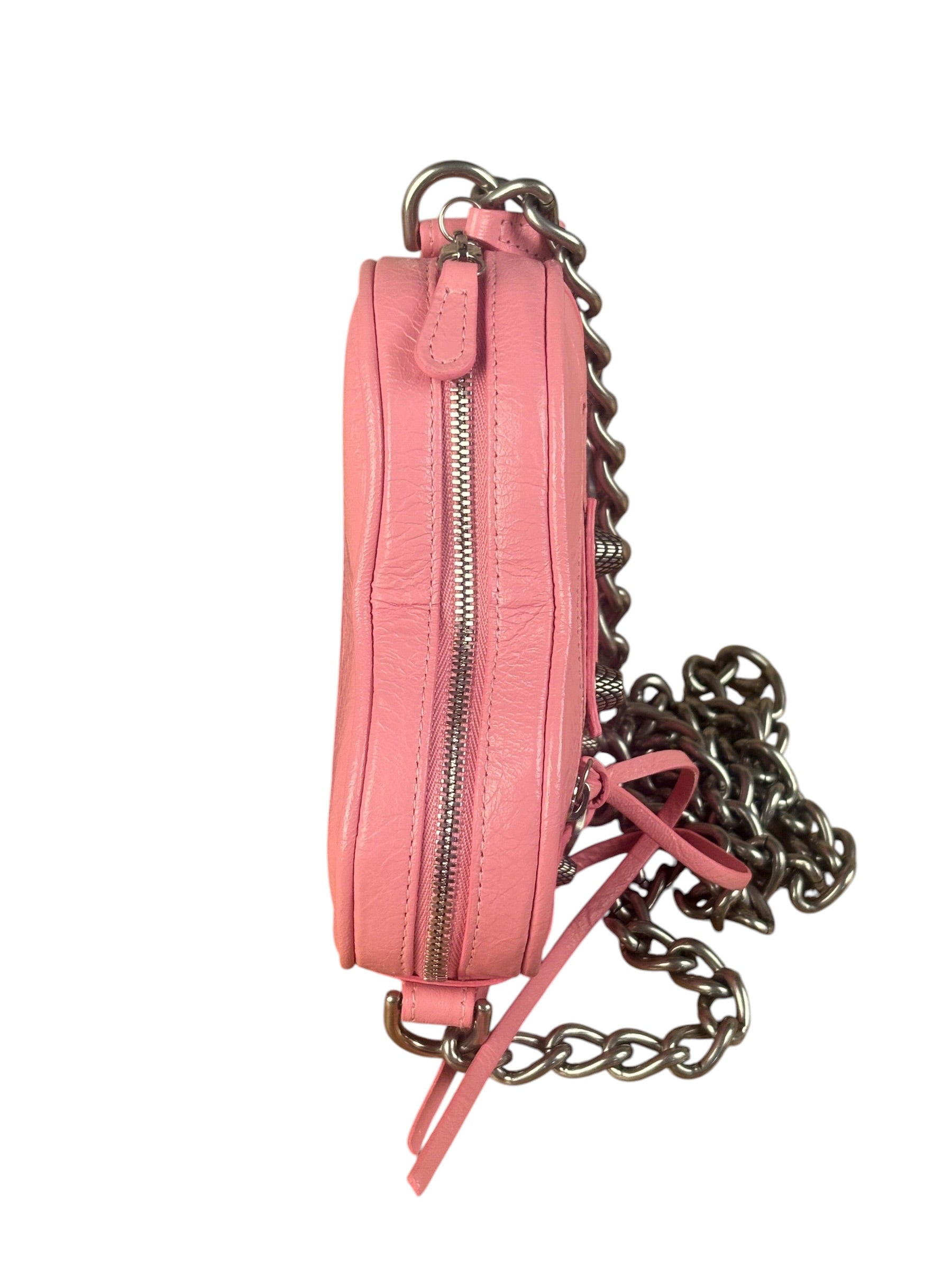 Balenciaga Pink Le Cagole Heart Mini Bag