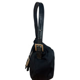 Fendi Vintage Black Mamma Baguette Shoulder Bag