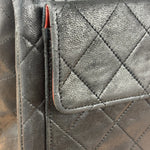 Chanel Black Quilted Leather Full Flap Chain Bag 1986