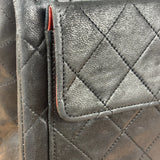Chanel Black Quilted Leather Full Flap Chain Bag 1986