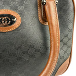 Gucci Vintage Micro GG Black/Brown Supreme Satchel Hand Bag