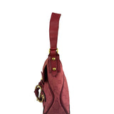 Gucci GG Vintage Pink Canvas Horsebit Shoulder Bag