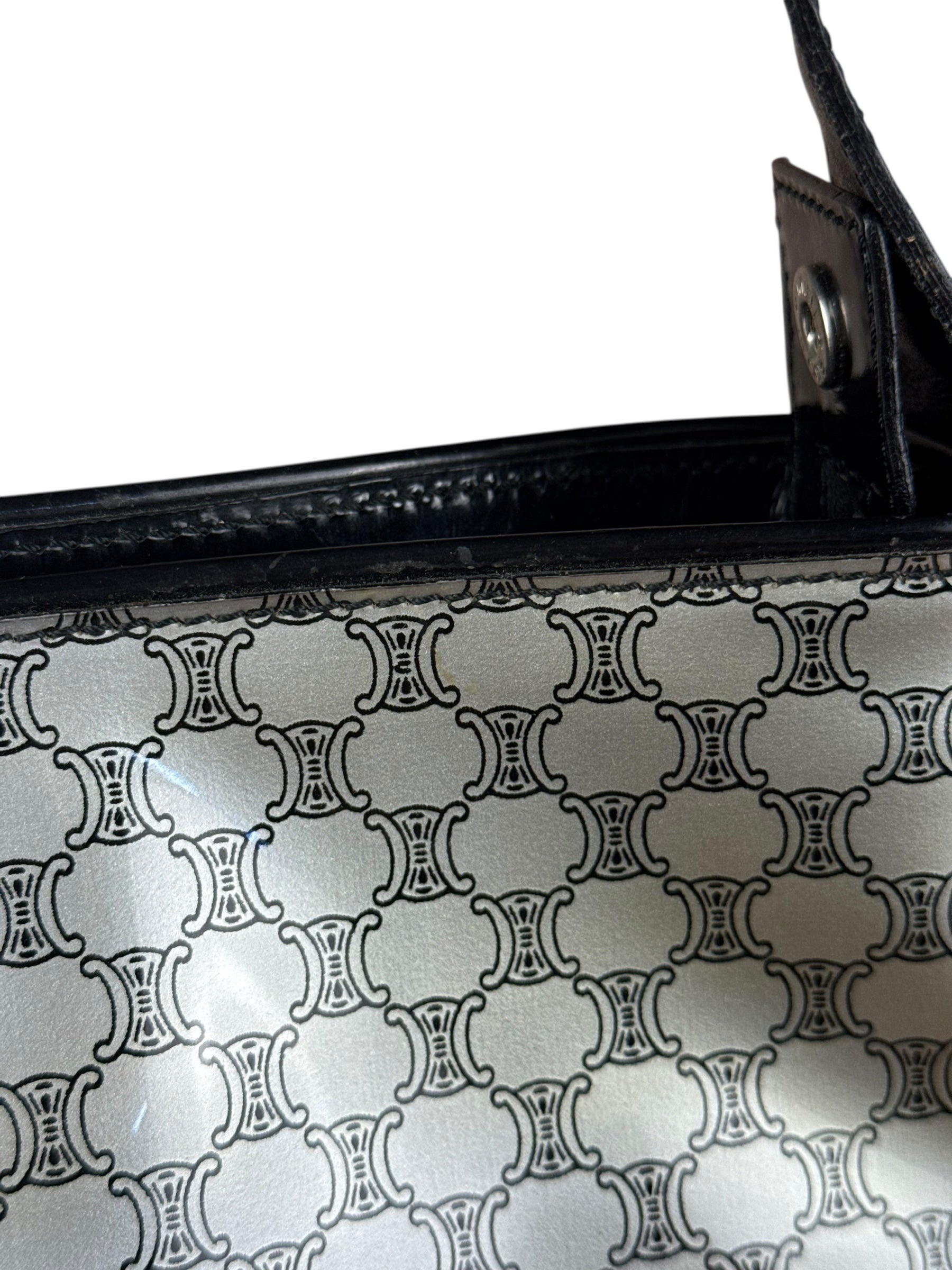 Celine Vintage Macadam Vinyl Bucket Bag